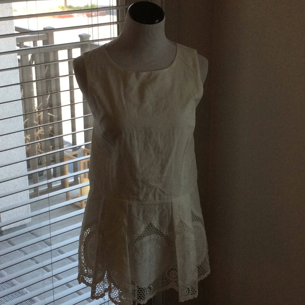 Peplum linen tank